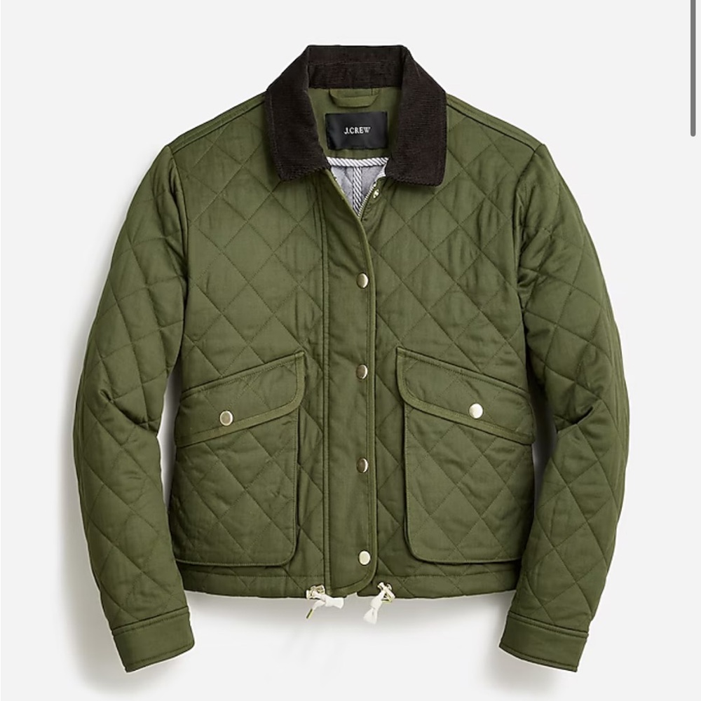 J.Crew Quilted Cropped Barn Jacket